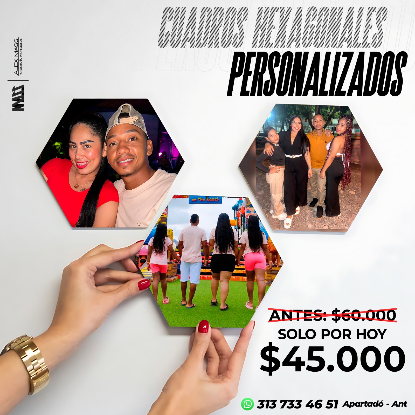 Trío Cuadros Hexagonales por 45.000